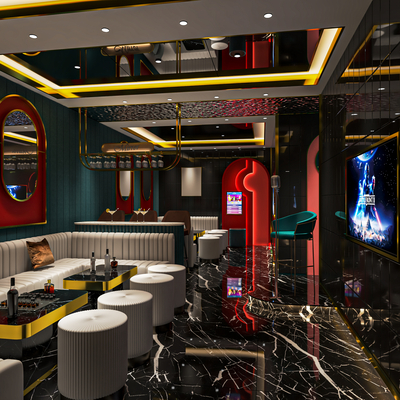  现代KTV包房su模型 