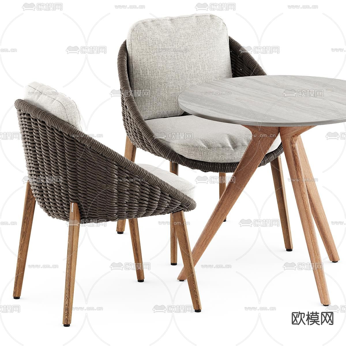 Minotti 休闲桌椅3d模型下载（渲染图3）