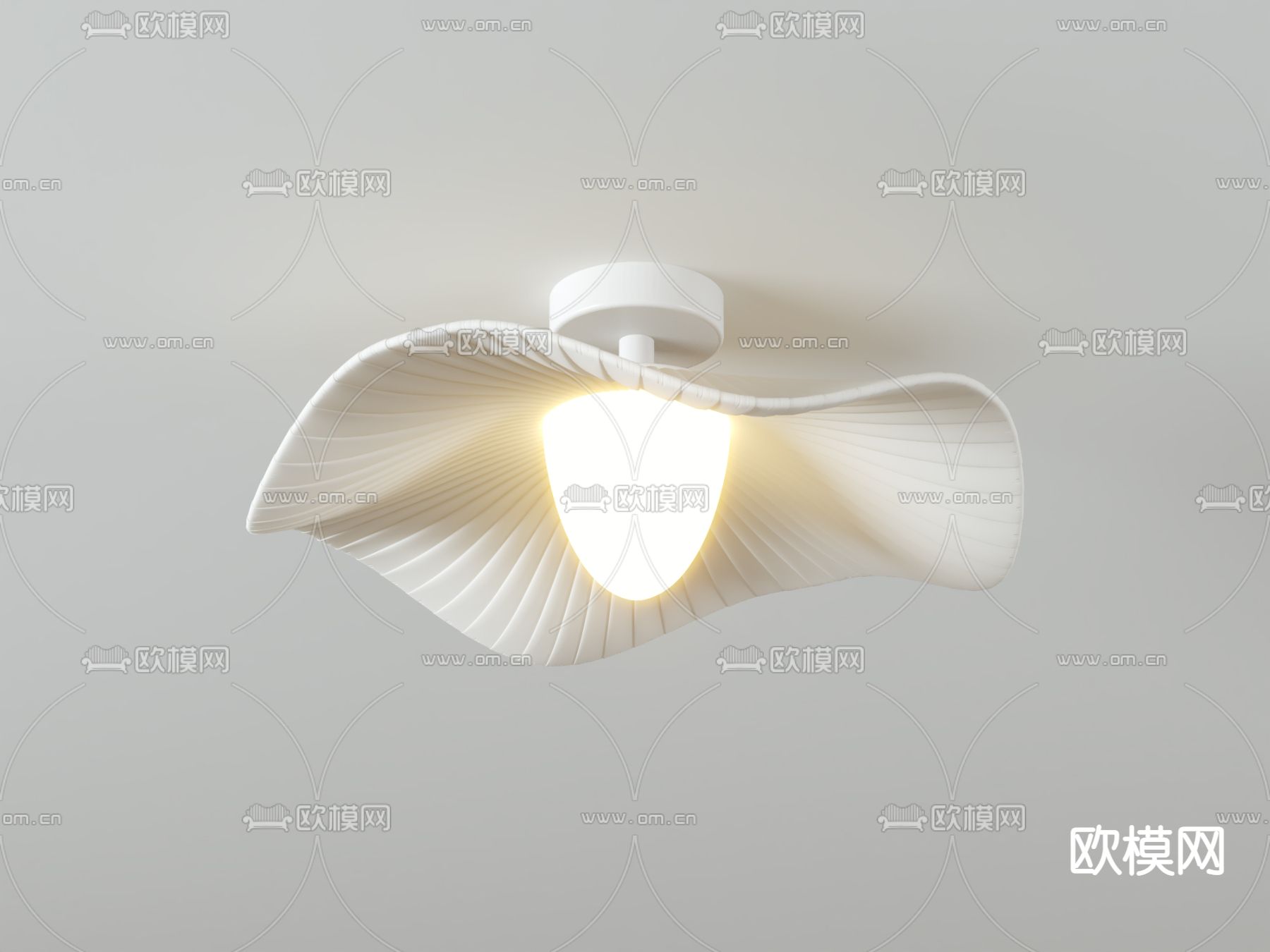 轻奢吸顶灯 大厅灯3d模型下载（渲染图2）