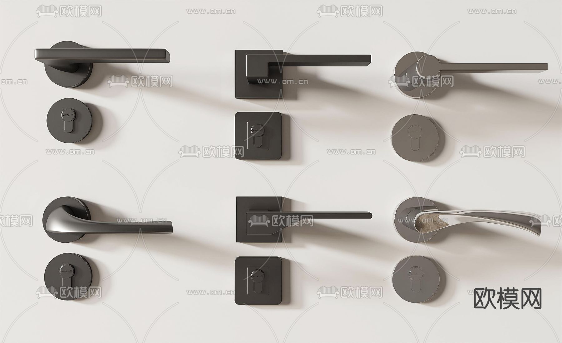 门把手 拉手 门锁3d模型下载