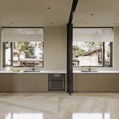  侘寂风厨房su模型 