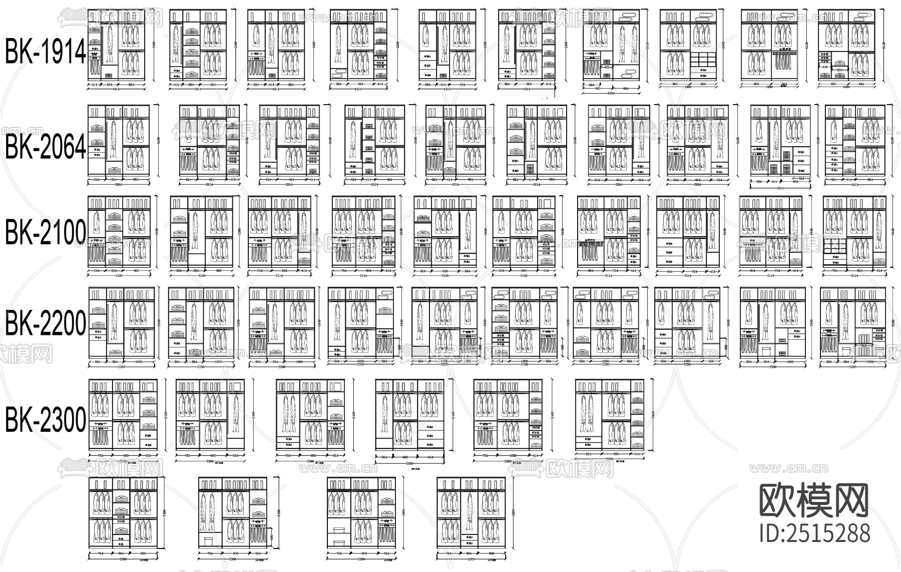 衣柜CAD施工图下载（渲染图8）