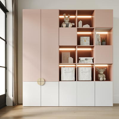  现代儿童书柜su模型 