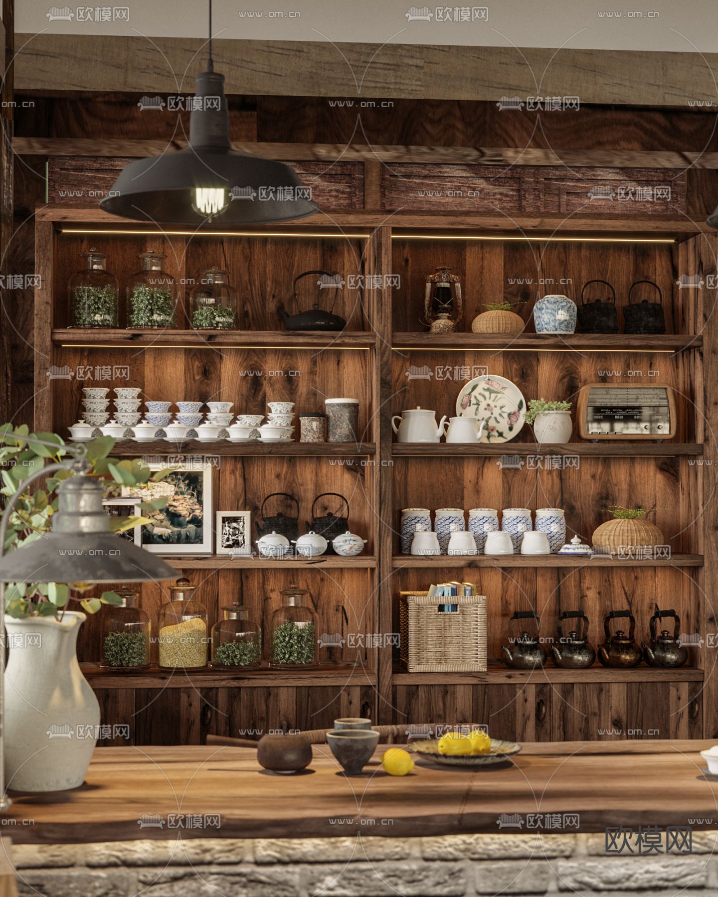 中式老茶馆 茶楼3d模型下载（渲染图3）