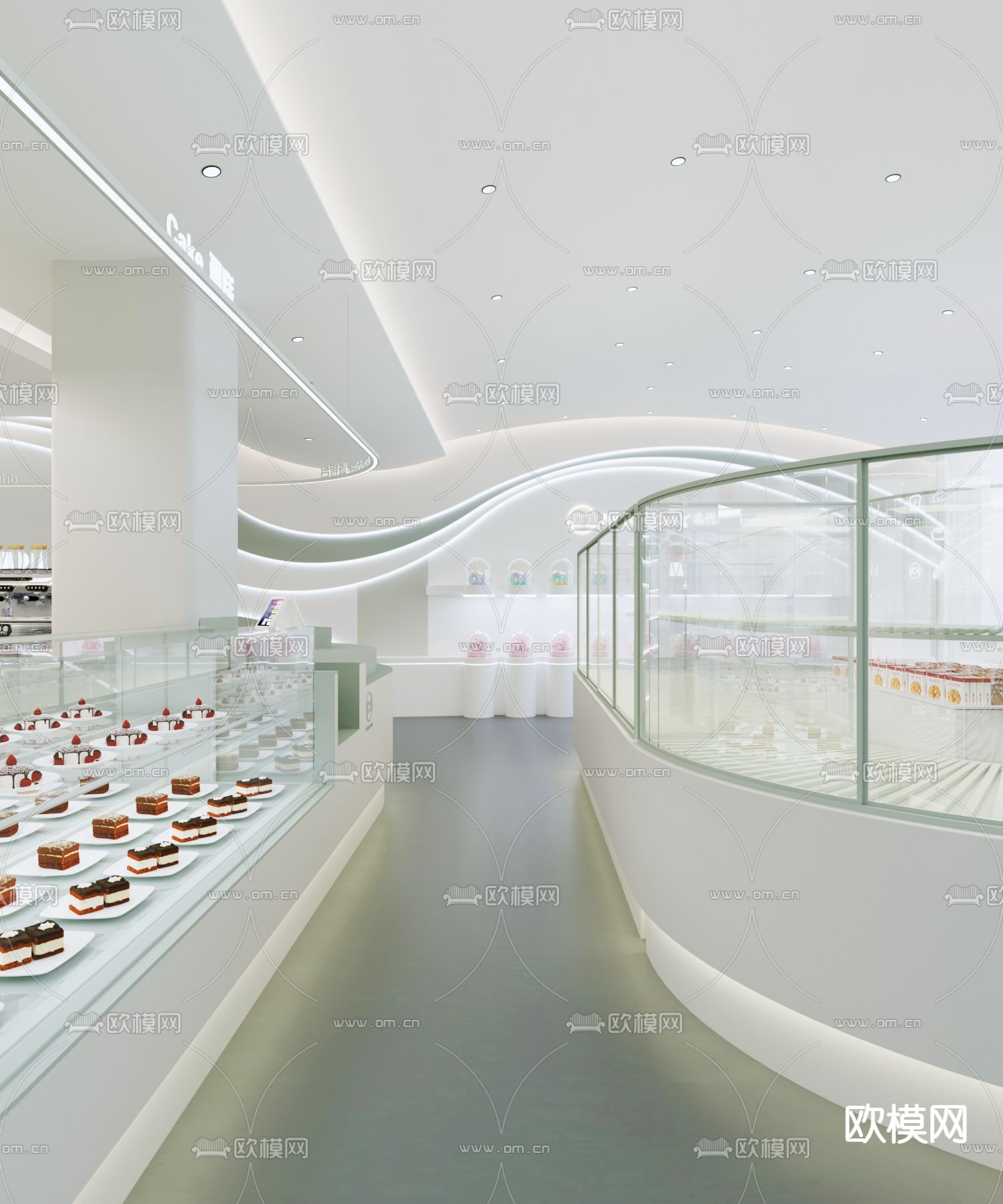 烘焙店 面包店 蛋糕店3d模型下载（渲染图3）