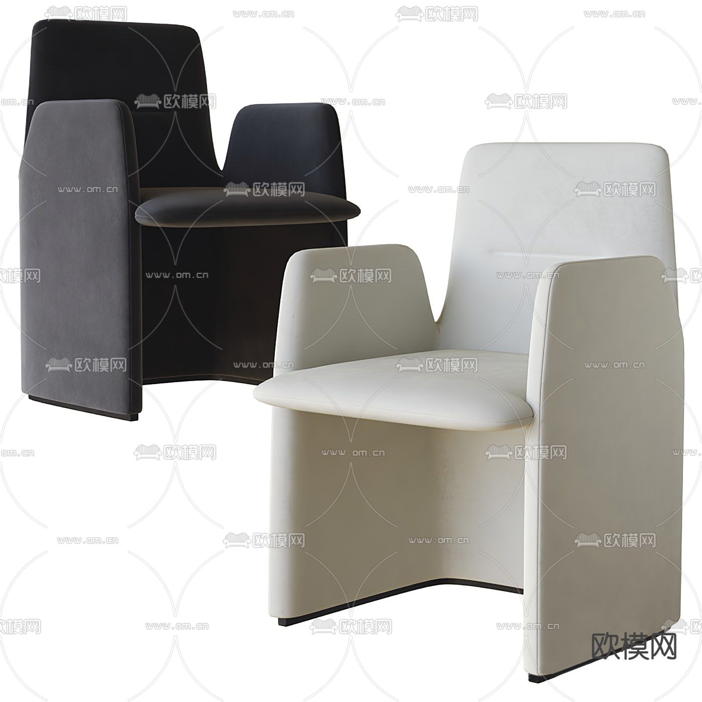 poliform 休闲椅子3d模型下载（渲染图1）