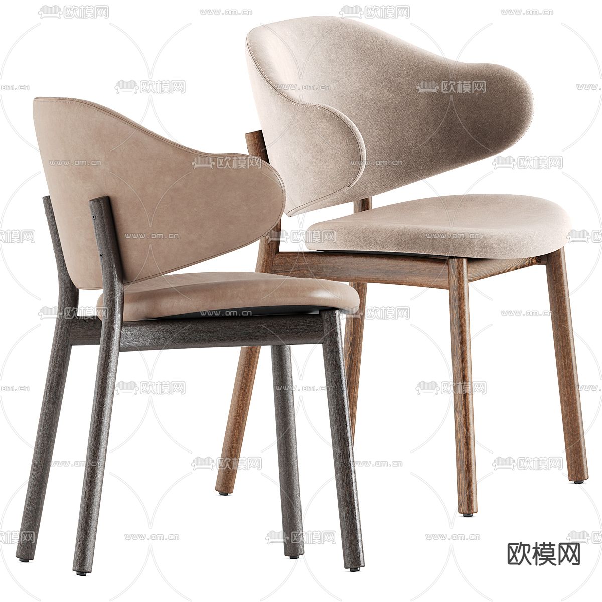 Calligaris圆形餐桌椅3d模型下载（渲染图4）