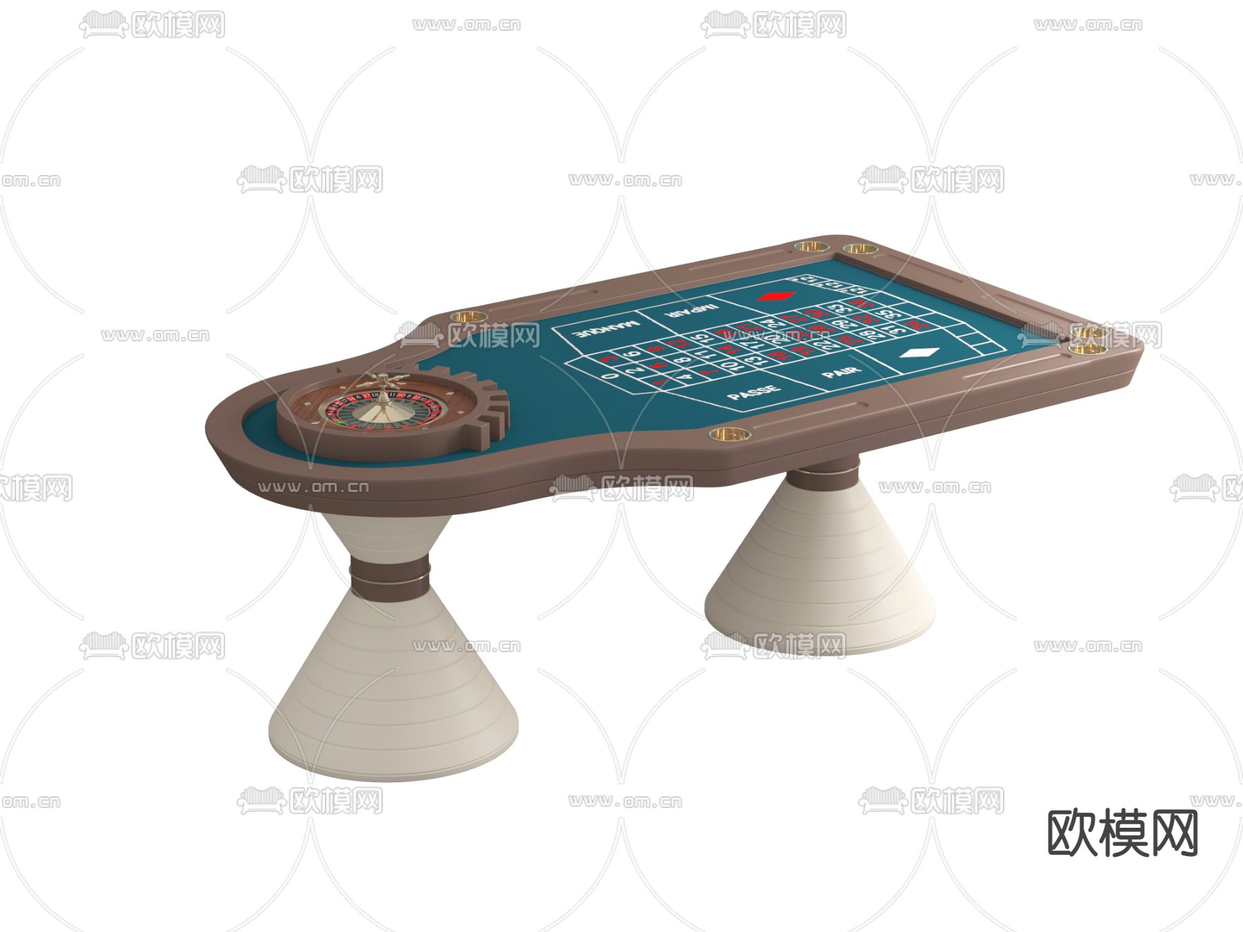 赌场桌 德州牌桌 娱乐桌3d模型下载
