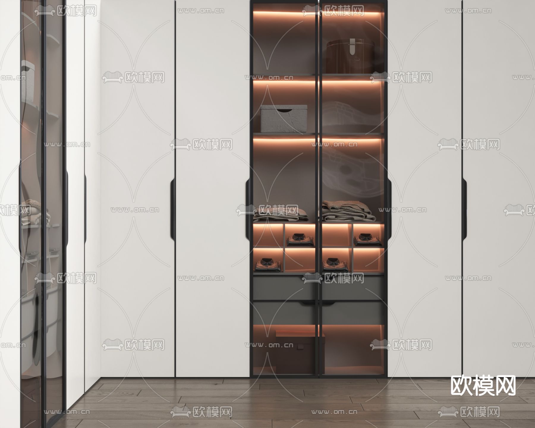 现代衣柜 衣橱3d模型下载