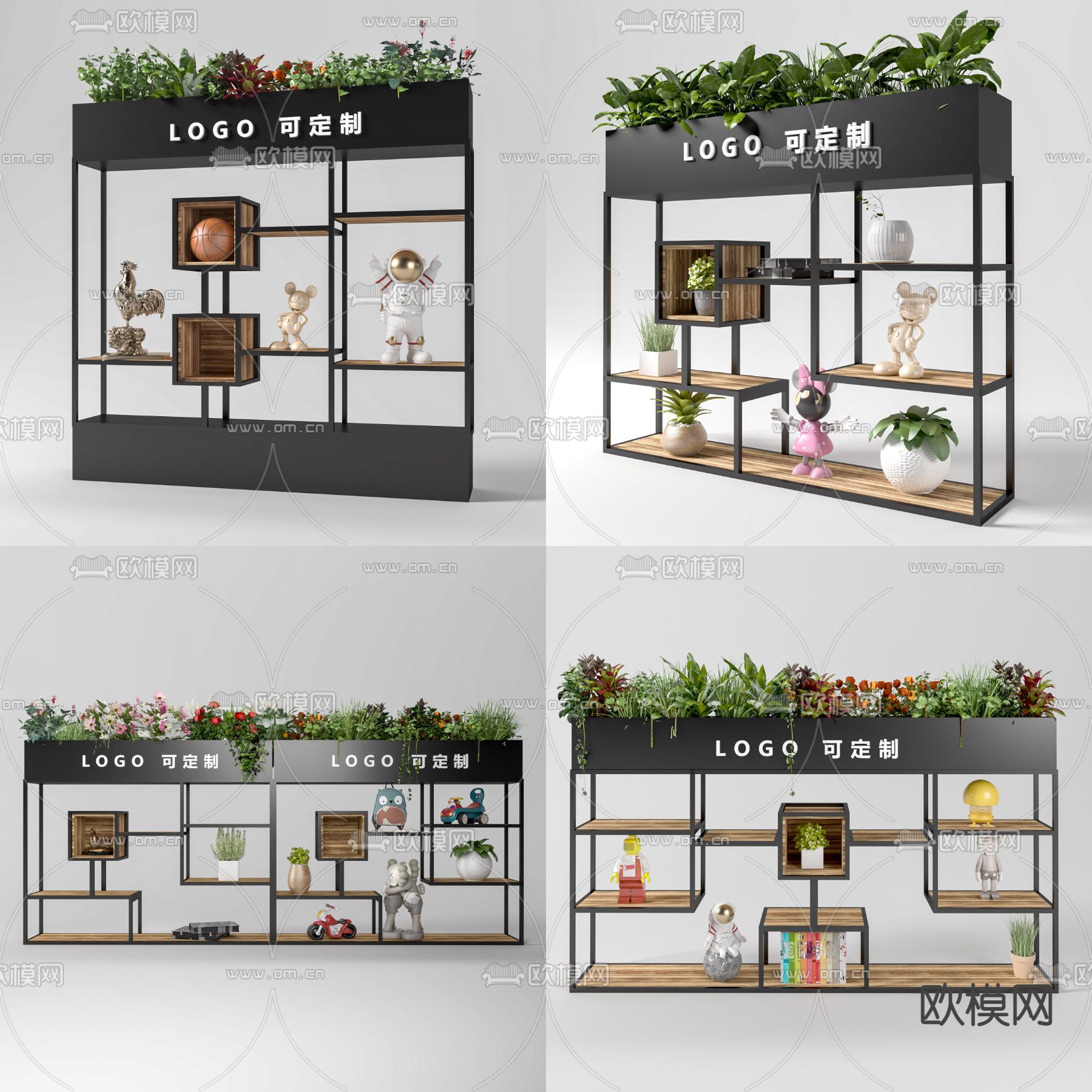 花箱 花架 茶钵3d模型下载