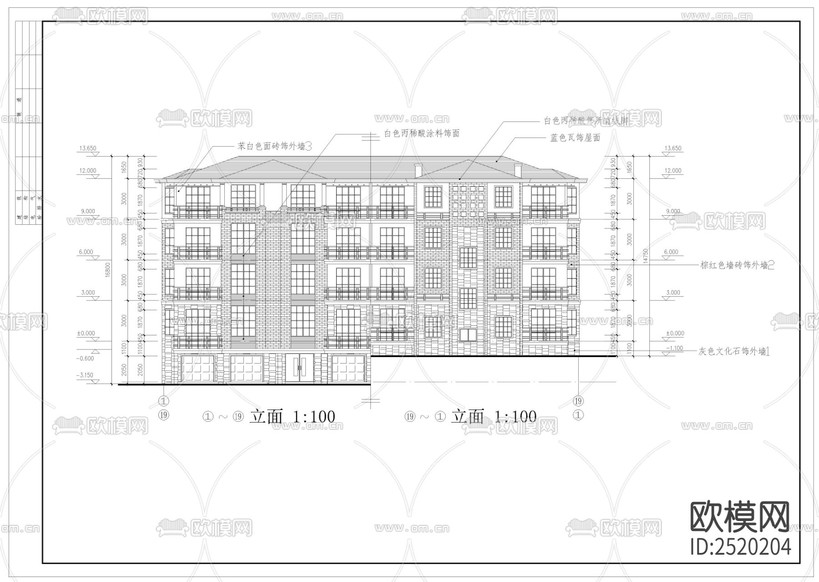 小型公寓CAD施工圖下載(渲染圖6)