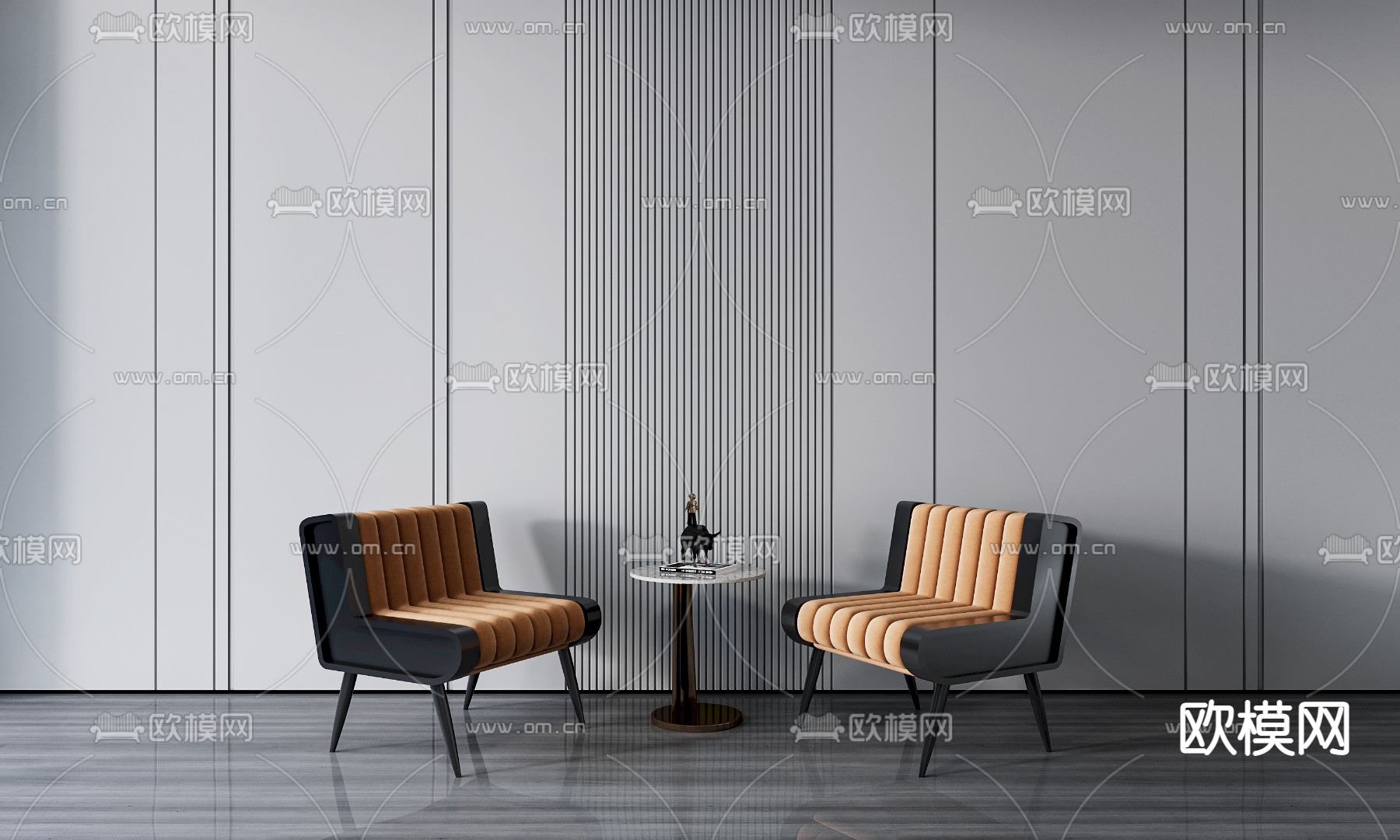 现代休闲桌椅3d模型下载