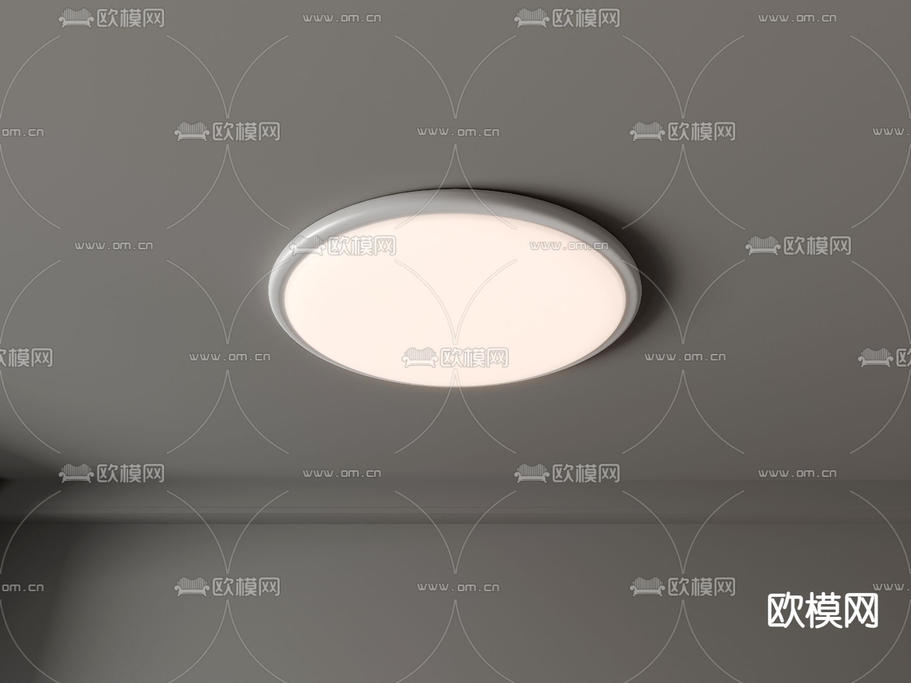 现代吸顶灯3d模型下载（渲染图4）