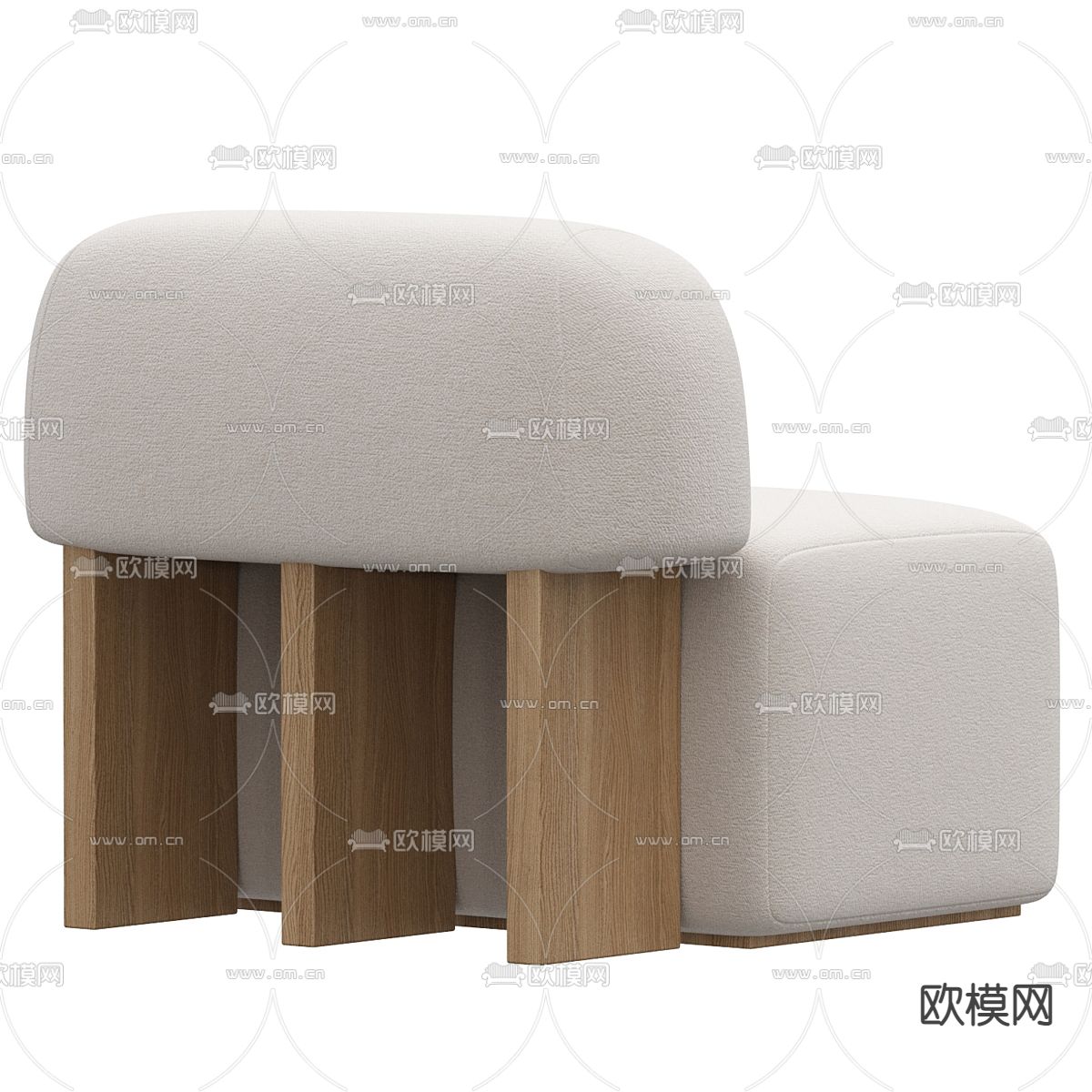 Lounge 单人沙发3d模型下载（渲染图2）