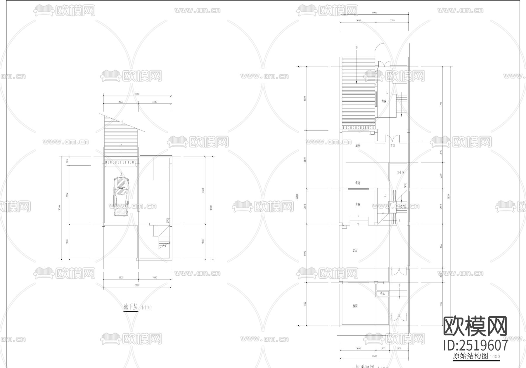 海德城别墅CAD施工图下载（渲染图1）