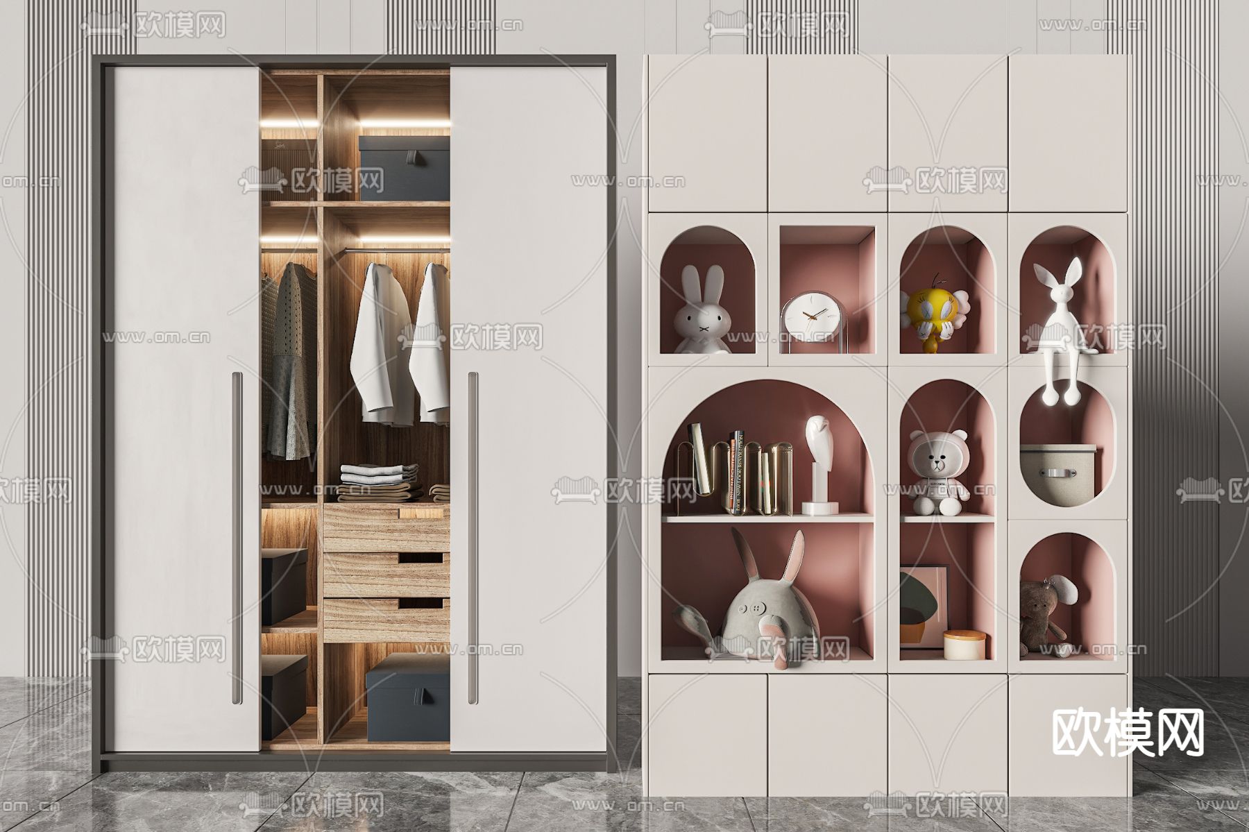 衣柜 衣橱 装饰柜3d模型下载