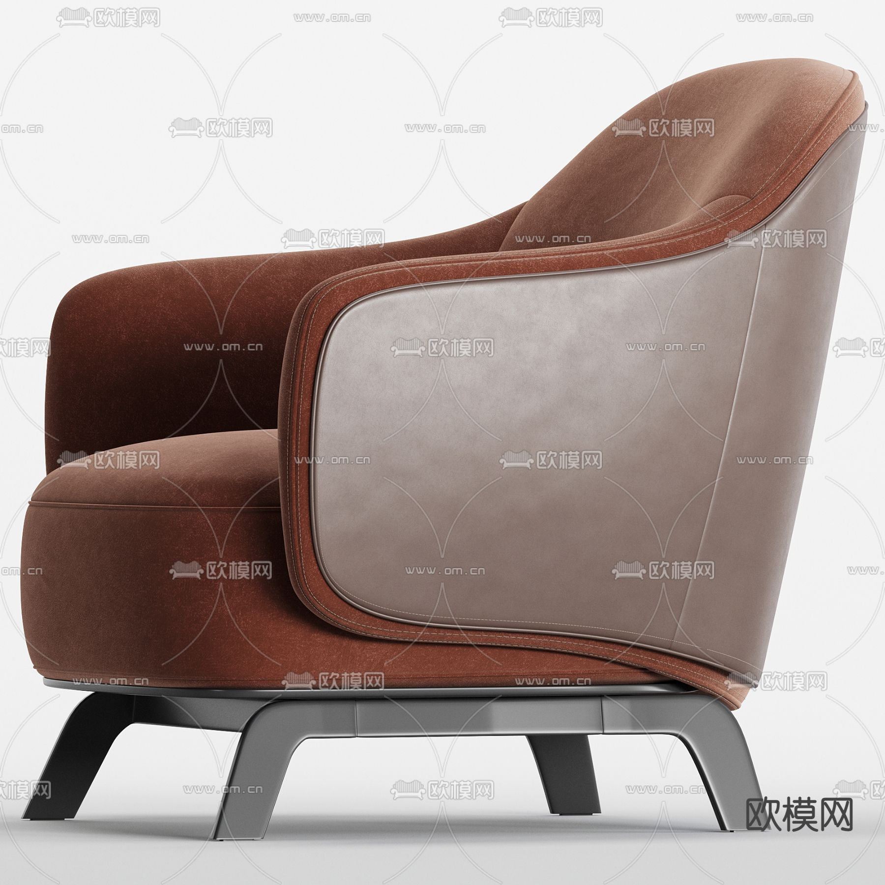 Poliform Kaori单人沙发3d模型下载（渲染图2）