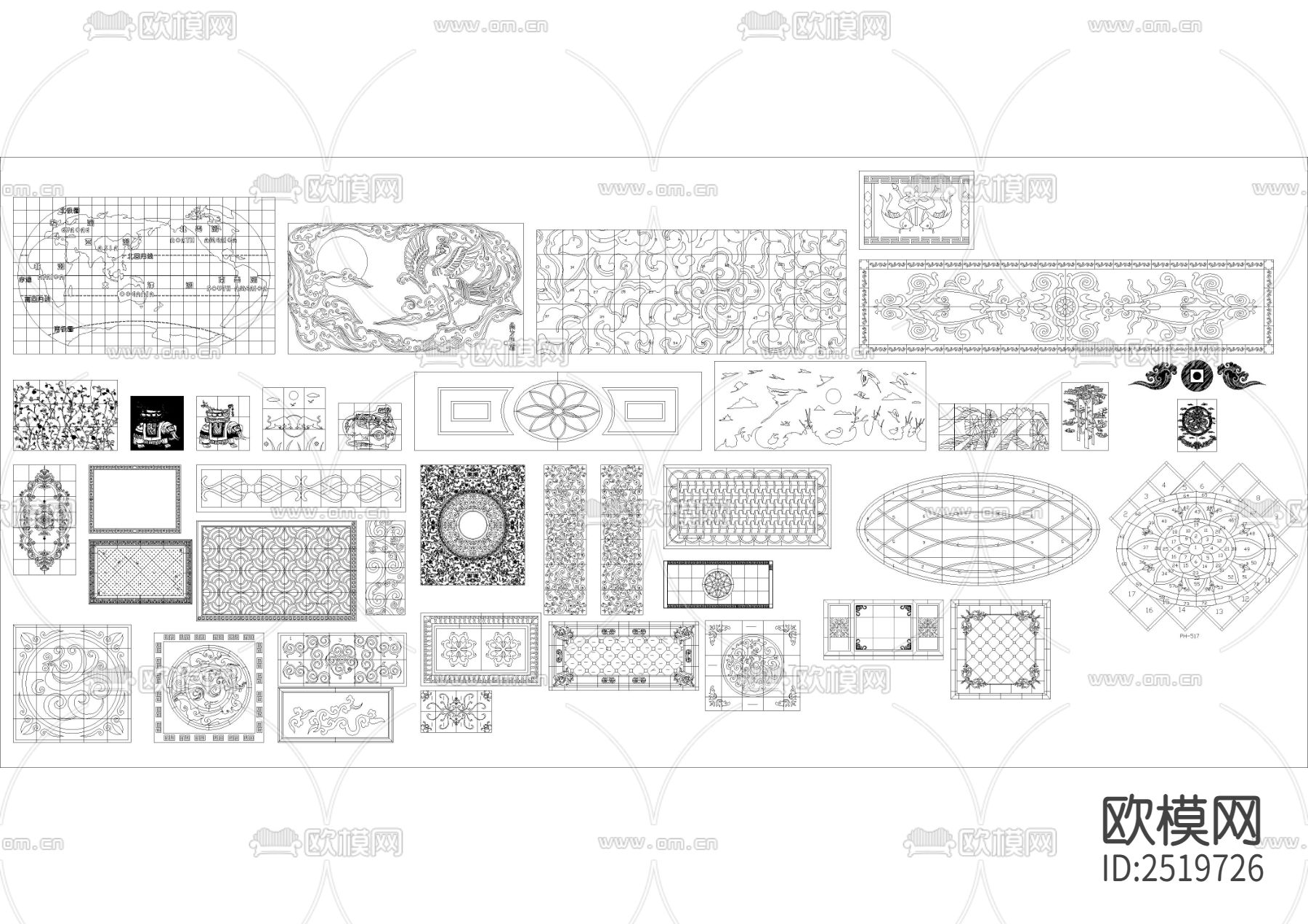 拼花素材CAD施工图下载（渲染图7）