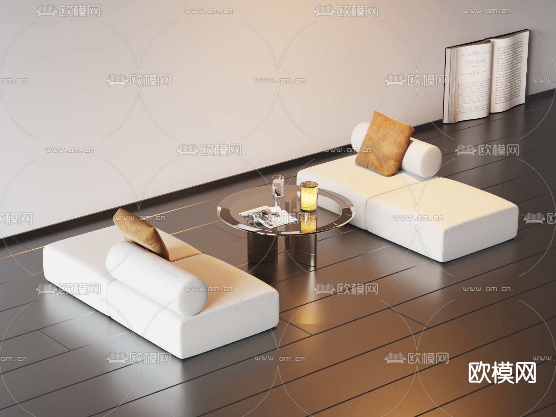 软体沙发 双人沙发3d模型下载