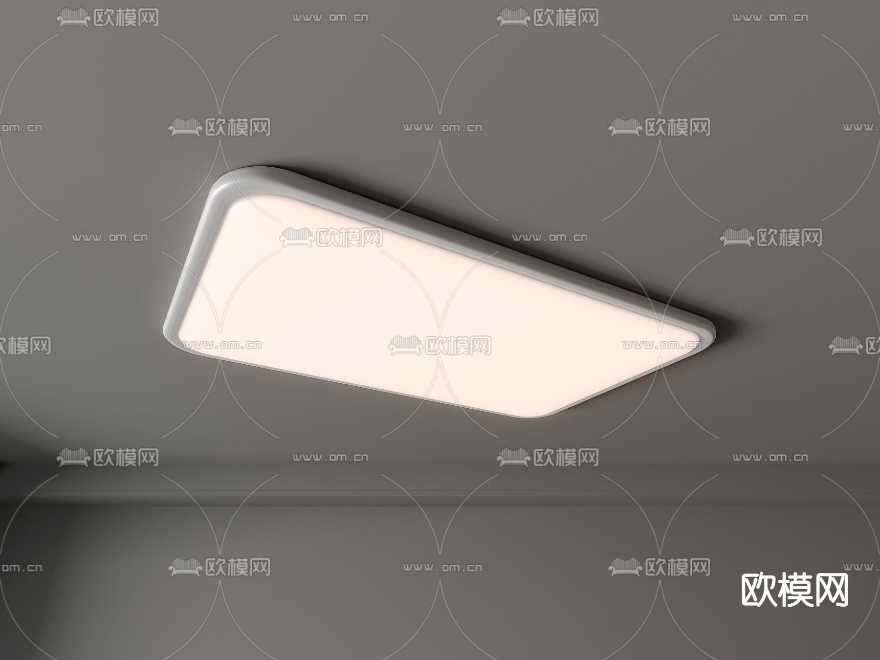 现代吸顶灯3d模型下载（渲染图3）