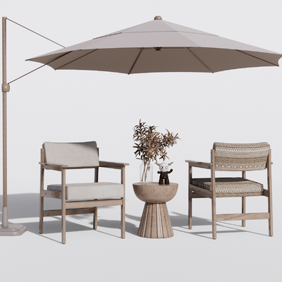  侘寂户外椅su模型 