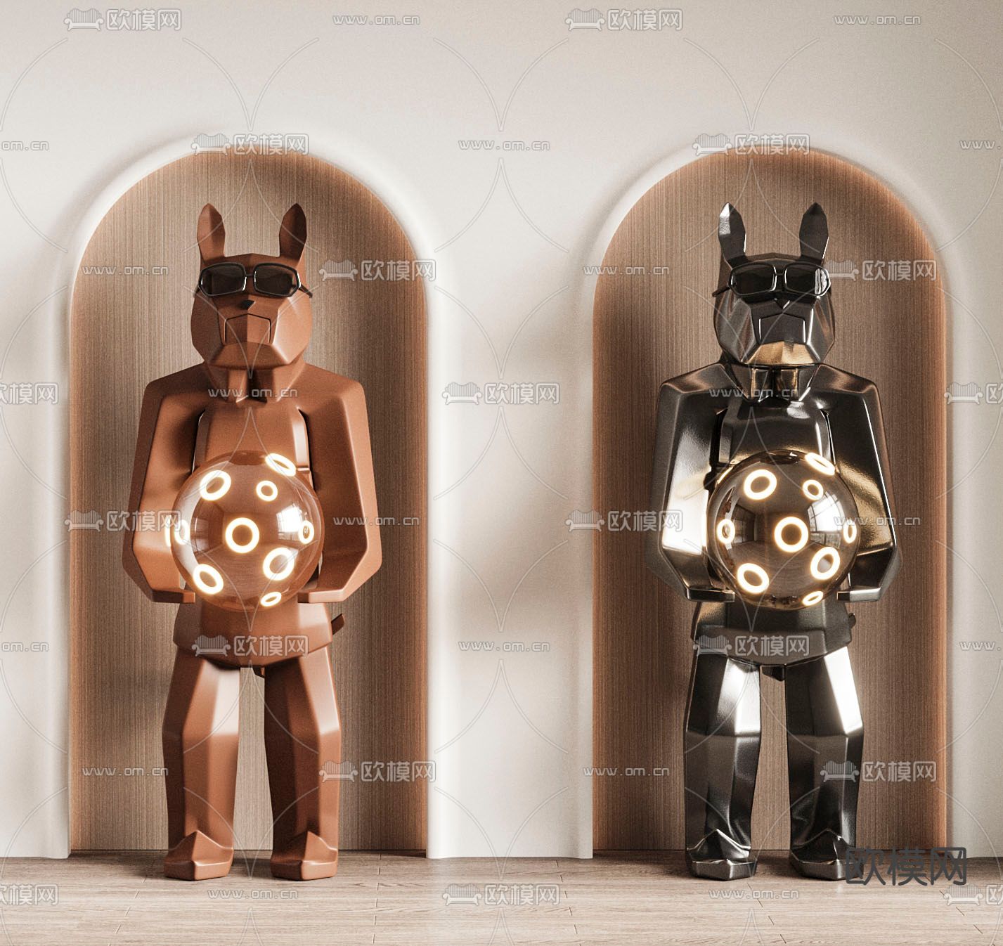 金属雕塑 潮玩摆件3d模型下载