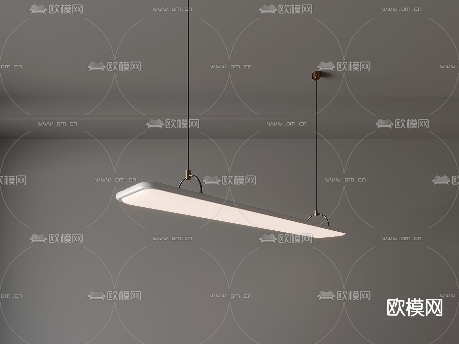 现代吸顶灯3d模型下载（渲染图2）