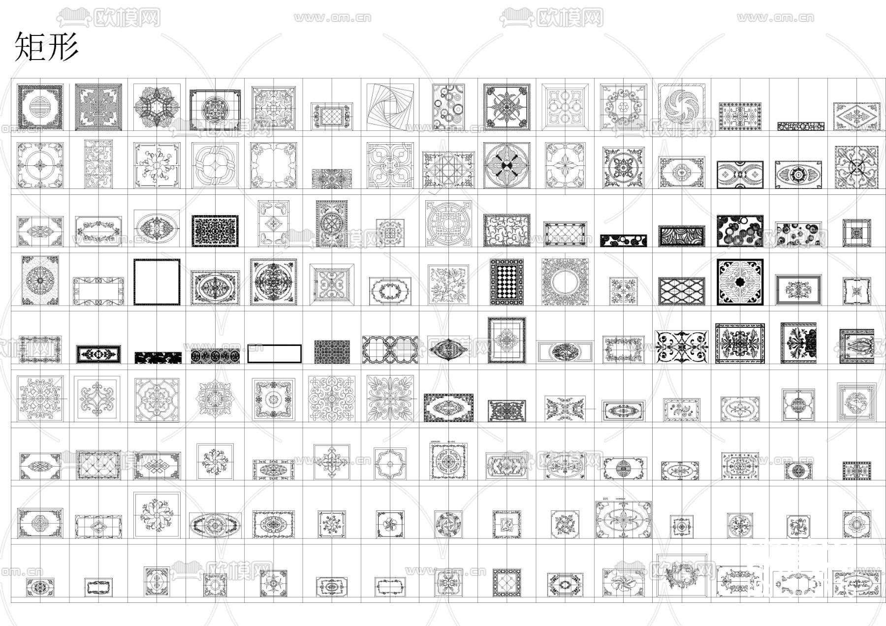 拼花素材CAD施工图下载（渲染图9）