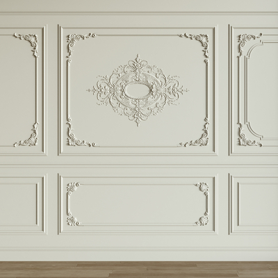  欧式雕花线条su模型 