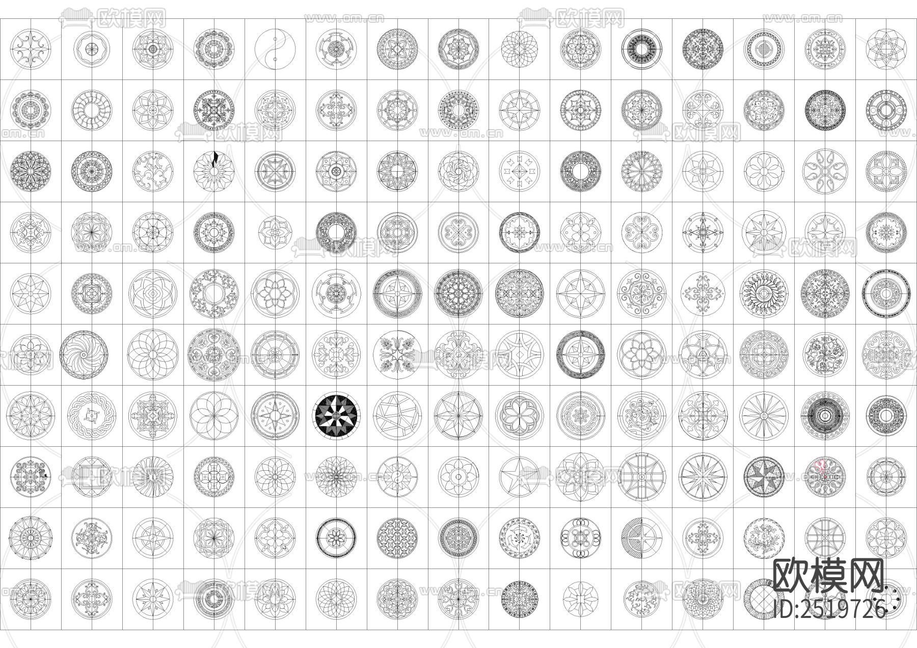 拼花素材CAD施工图下载（渲染图4）