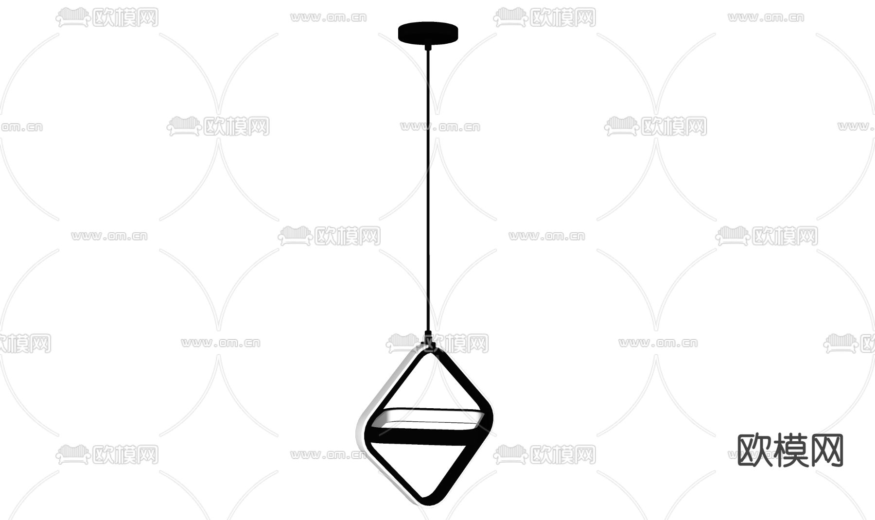 现代金属吊灯su模型