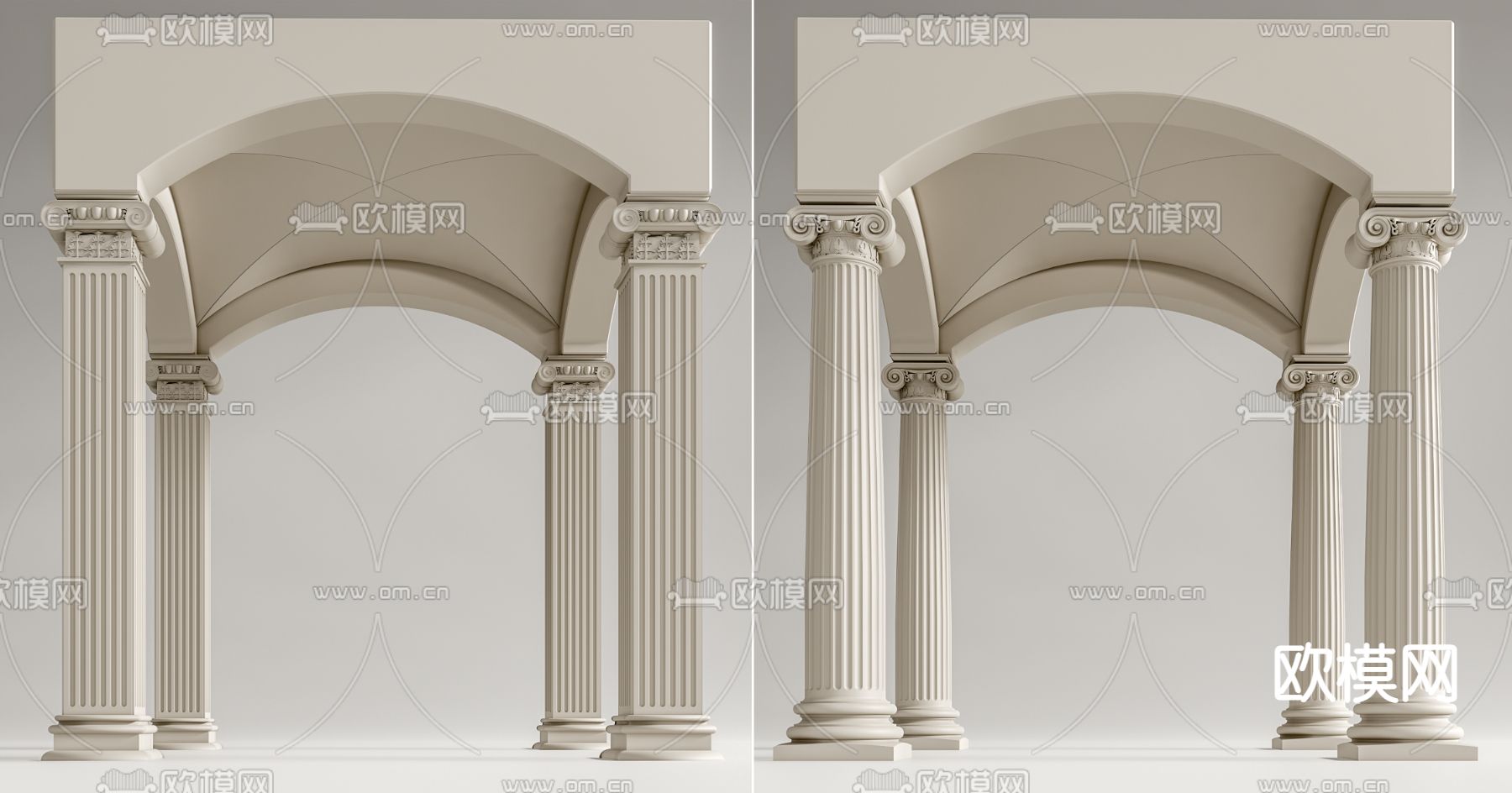 有罗马柱的阳台封窗图,罗马柱阳台装修效果图,罗马柱窗套_大山谷图库