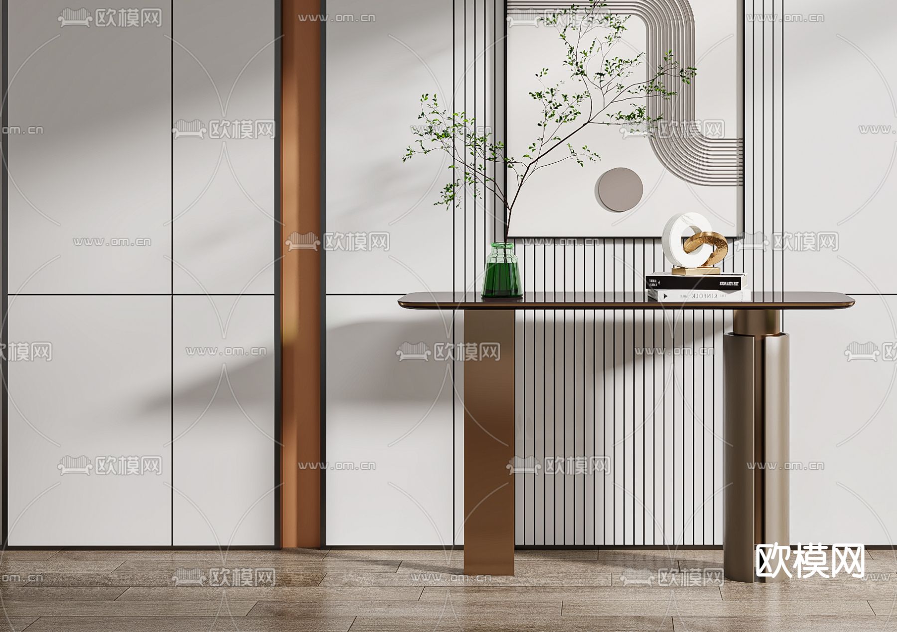 端景台 端景条案3d模型下载（渲染图4）