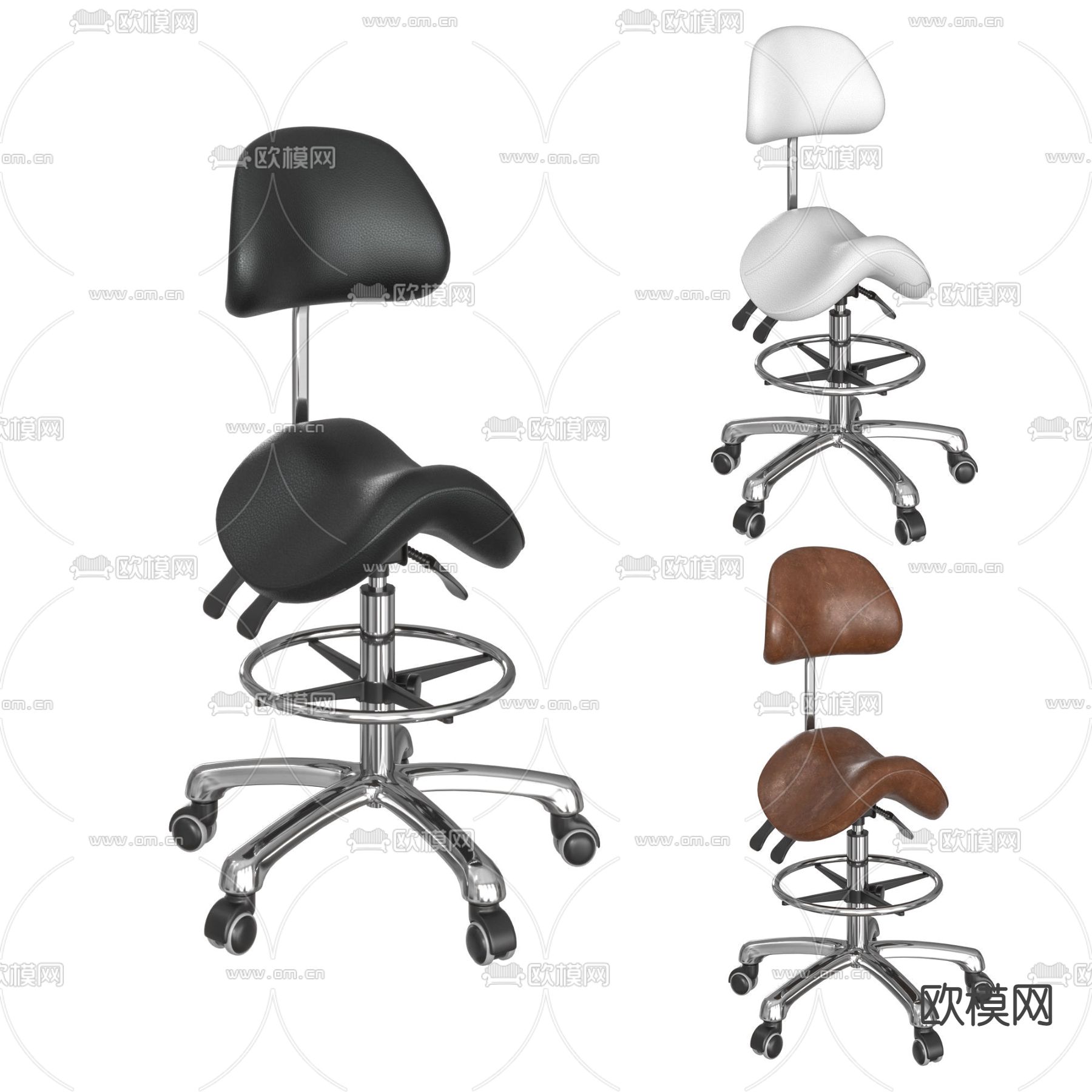 马鞍椅 办公椅3d模型下载（渲染图1）