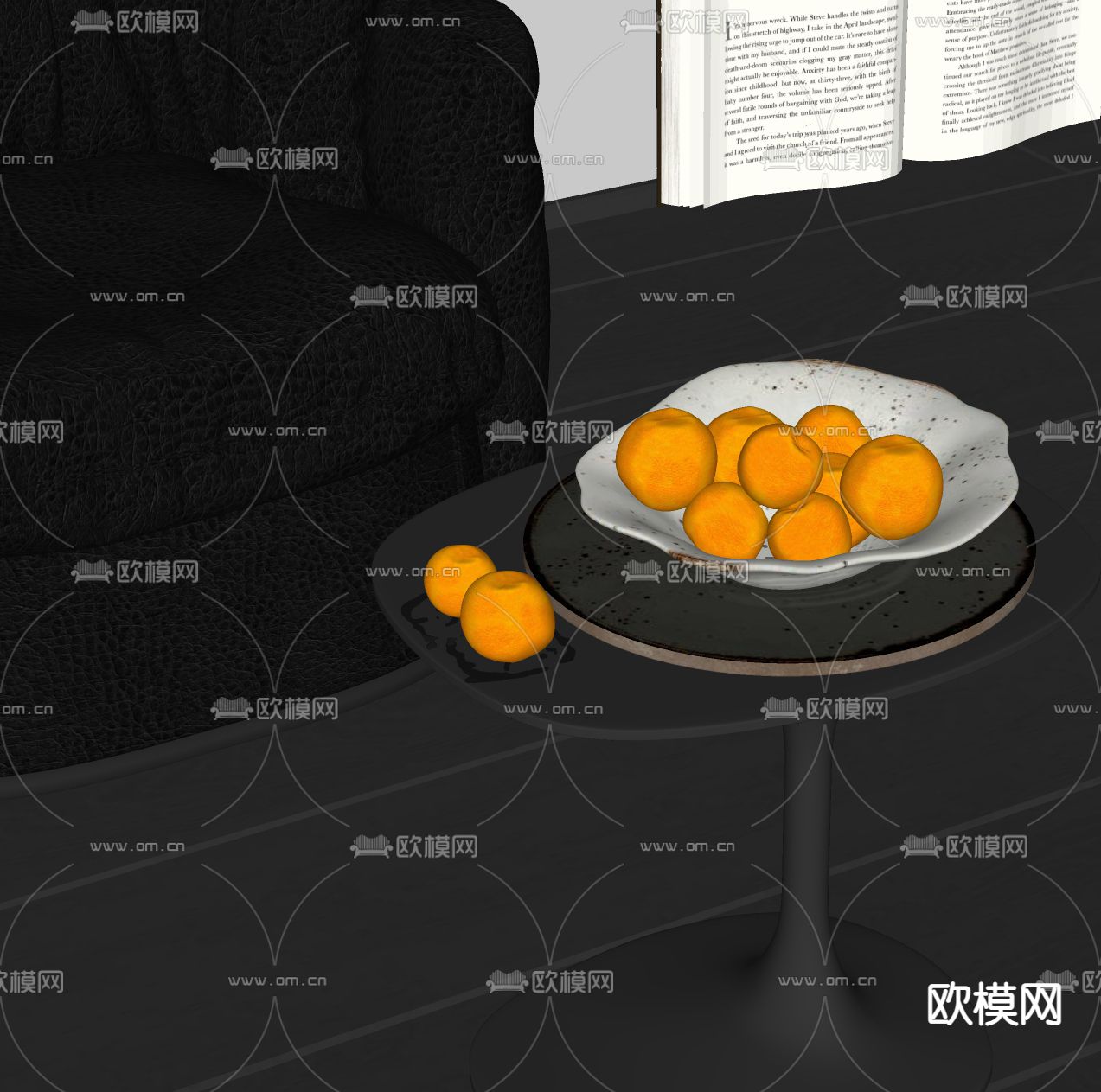 水果 果盘 橘子su模型