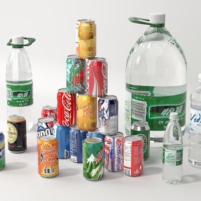  矿泉水 桶装水 可乐su模型 