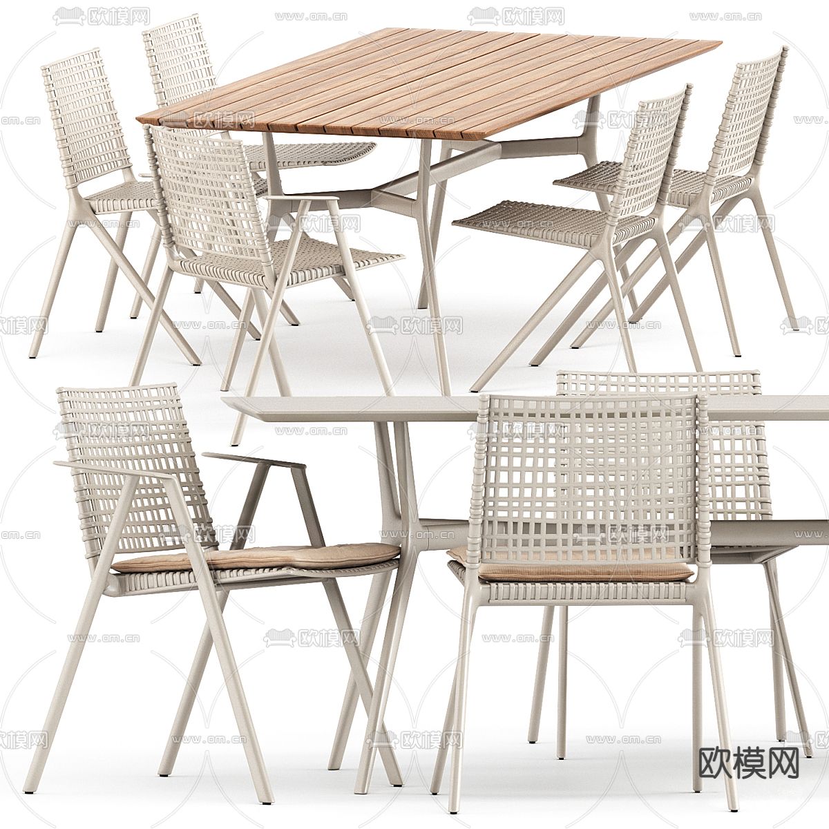 tribu 户外桌椅3d模型下载（渲染图1）