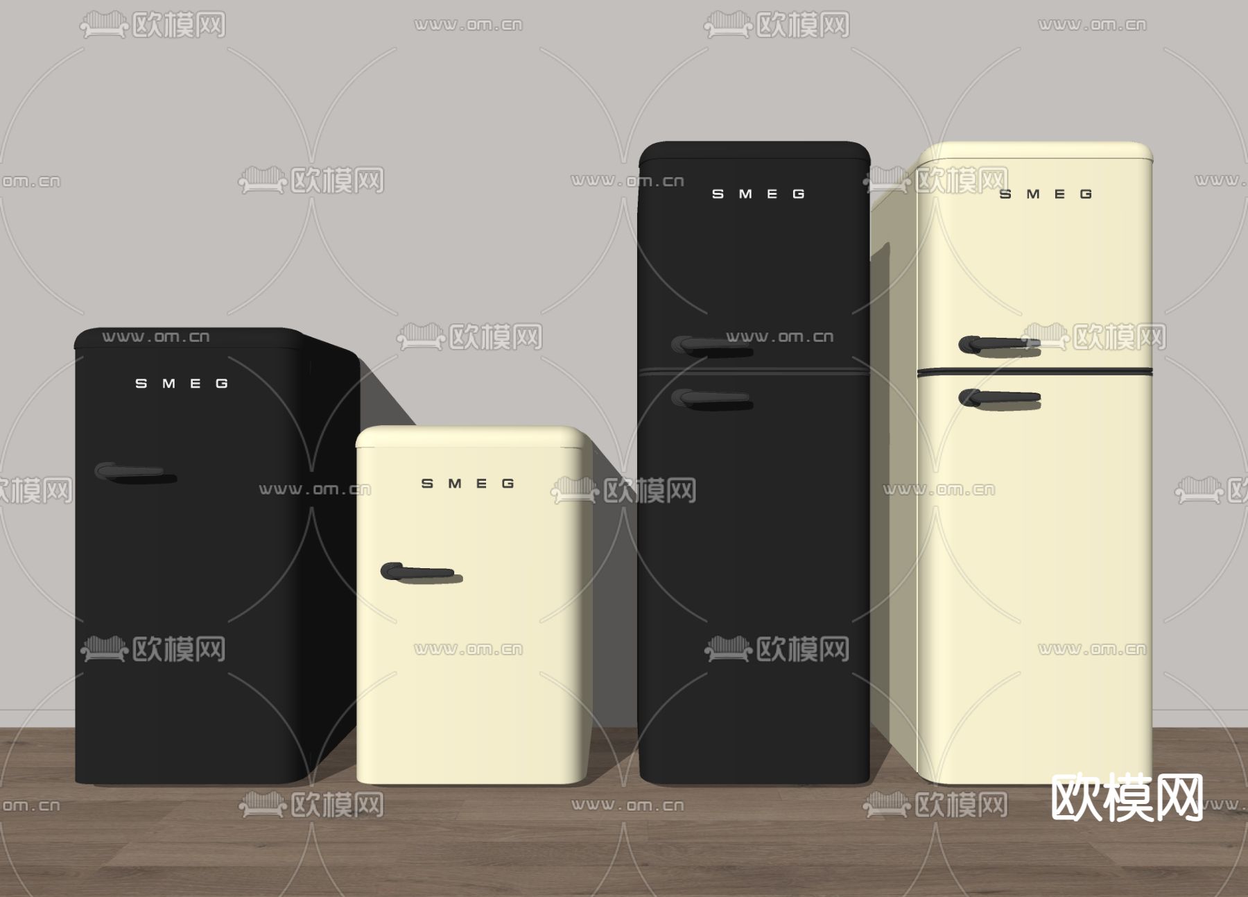 迷你冰箱 小冰箱su模型下载（渲染图2）