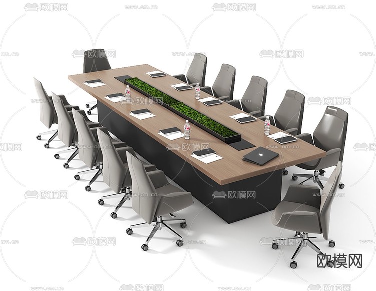 会议桌椅 会议台3d模型下载