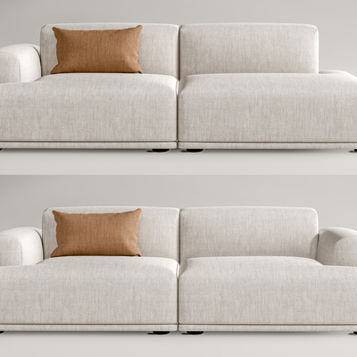 现代双人沙发su模型