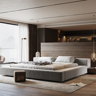  Minotti  卧室su模型 