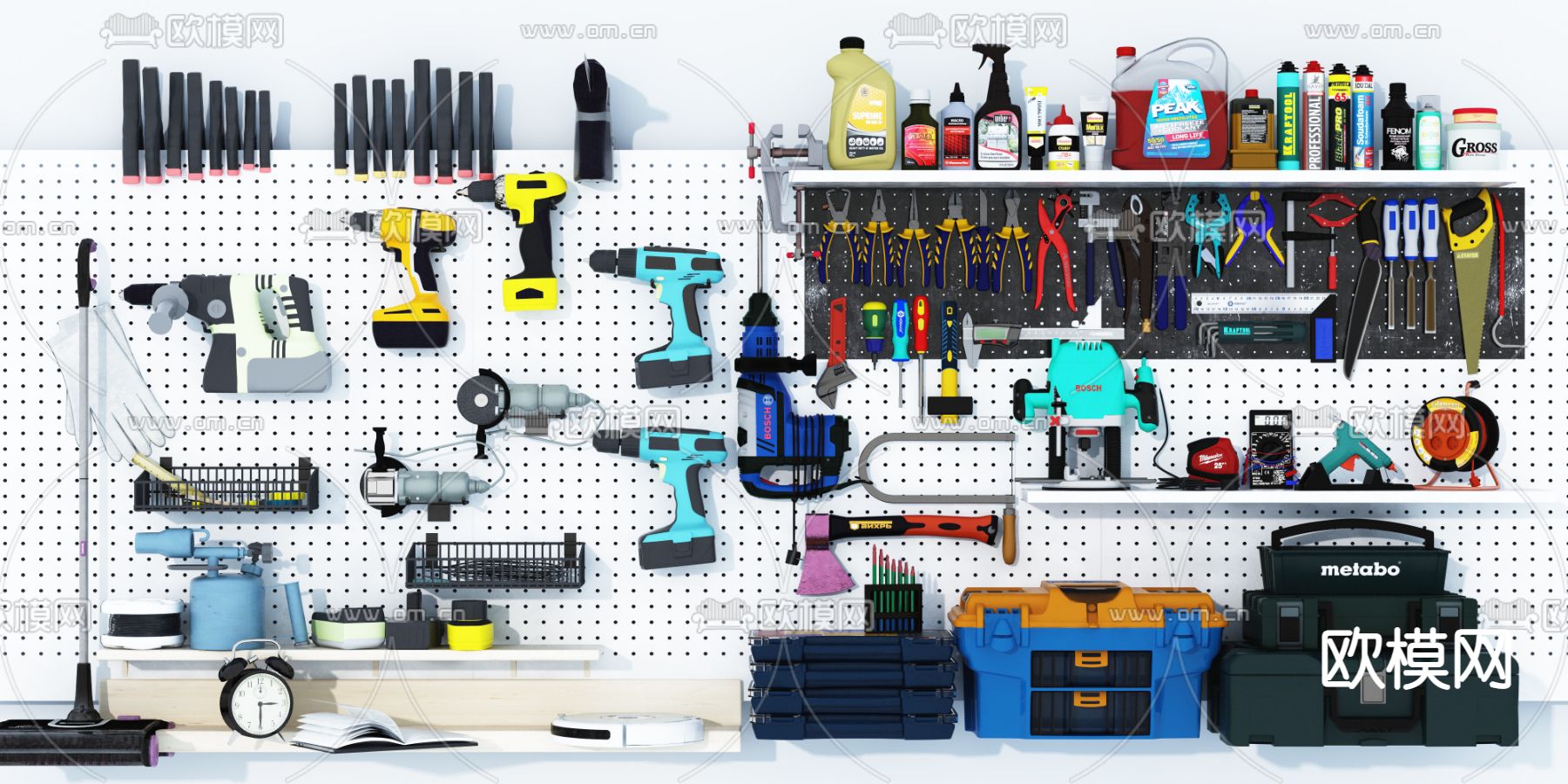 汽修工具 维修工具3d模型下载