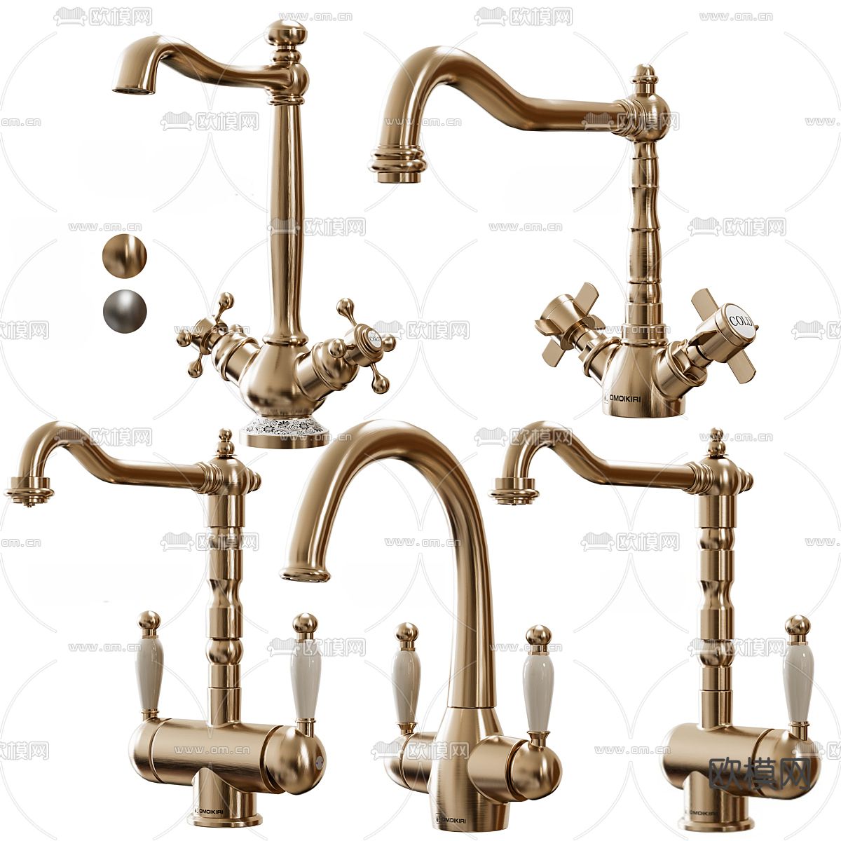 欧式水龙头3d模型下载（渲染图1）