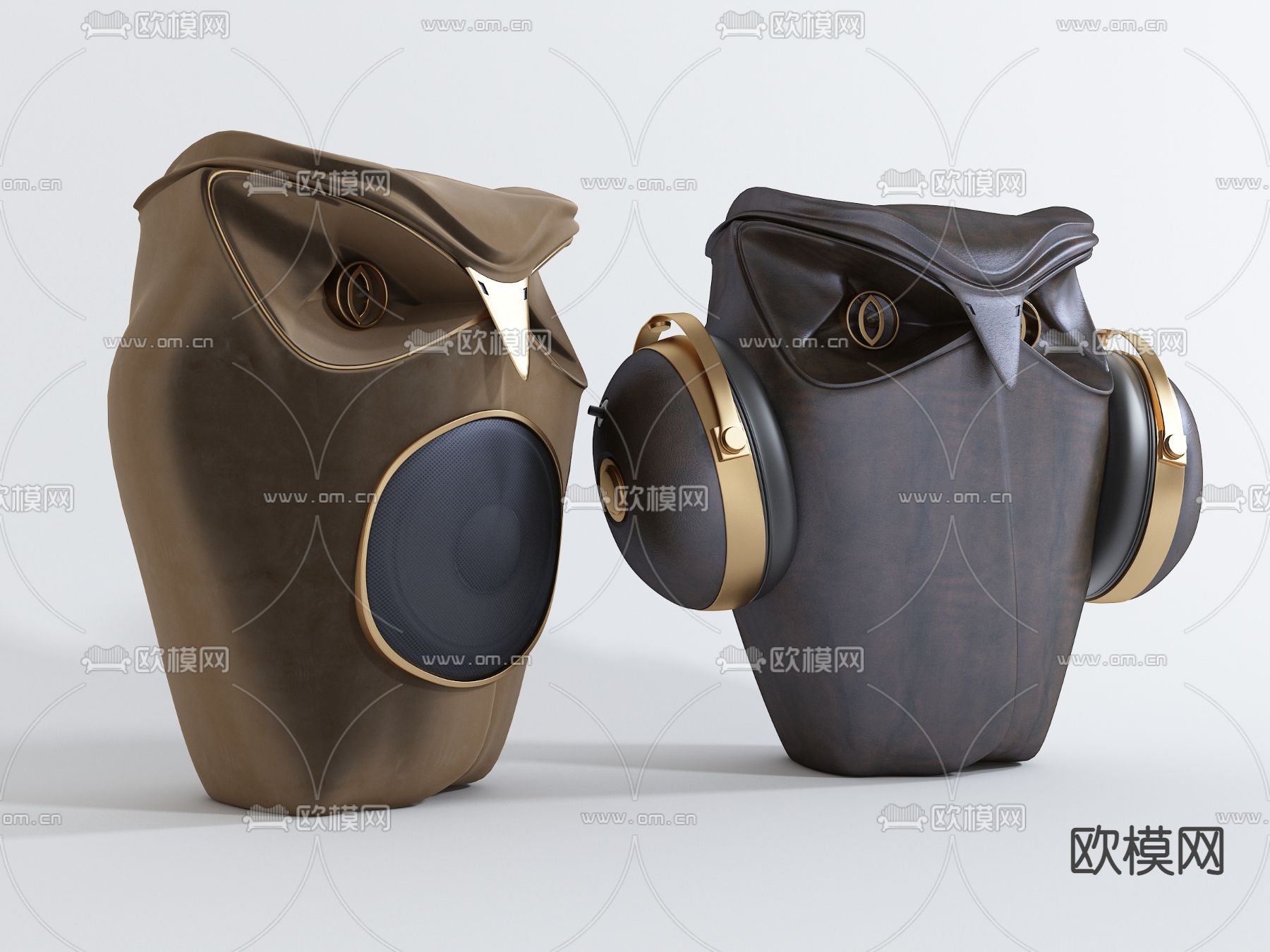 猫头鹰音响 音箱3d模型下载