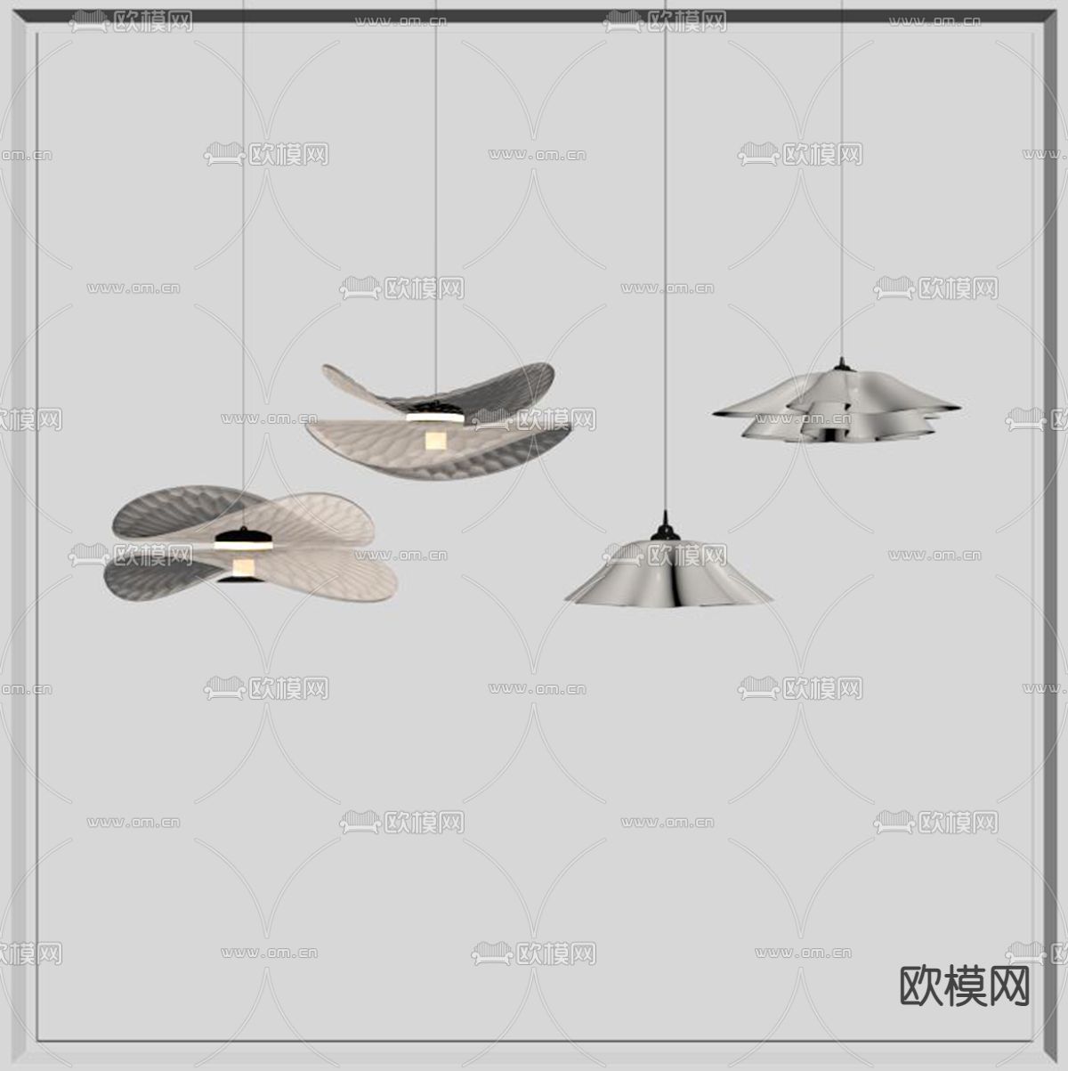 侘寂吊灯su模型下载（渲染图2）
