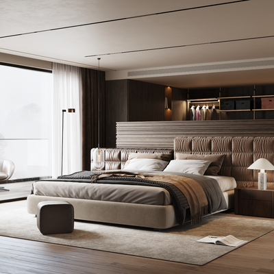  Minotti 卧室su模型 