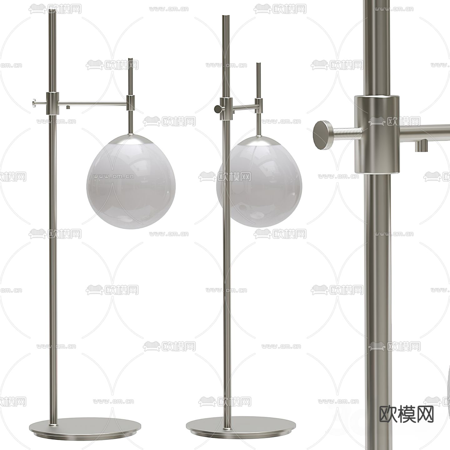 灯泡落地灯 圆球落地灯su模型下载_ID13028563_sketchup模型下载-欧模网