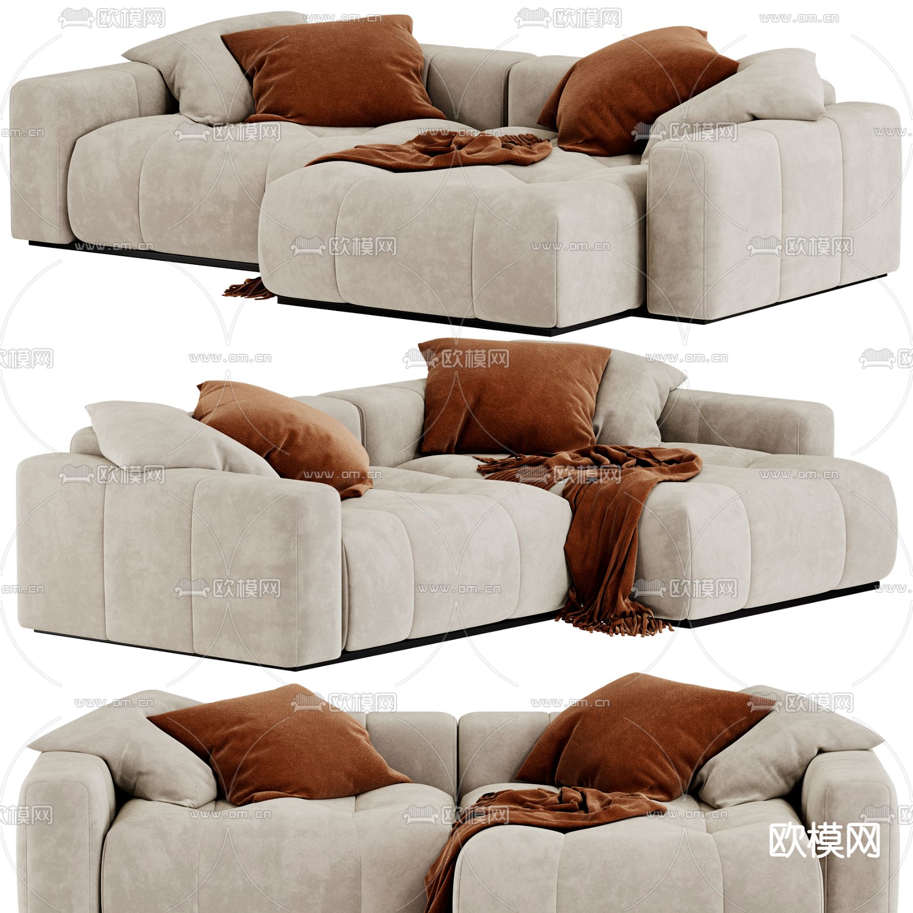 Pixel Corner 多人沙发3d模型下载