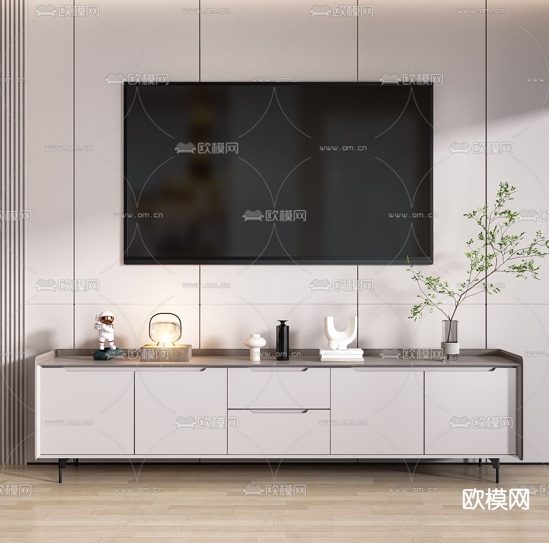 现代电视柜3d模型