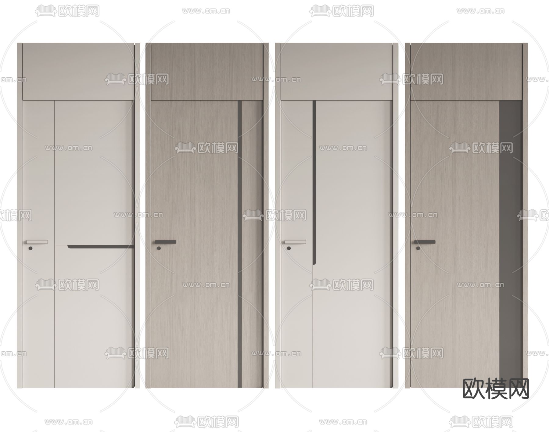 极简门 隐形门 单开门 房门su模型下载（渲染图1）